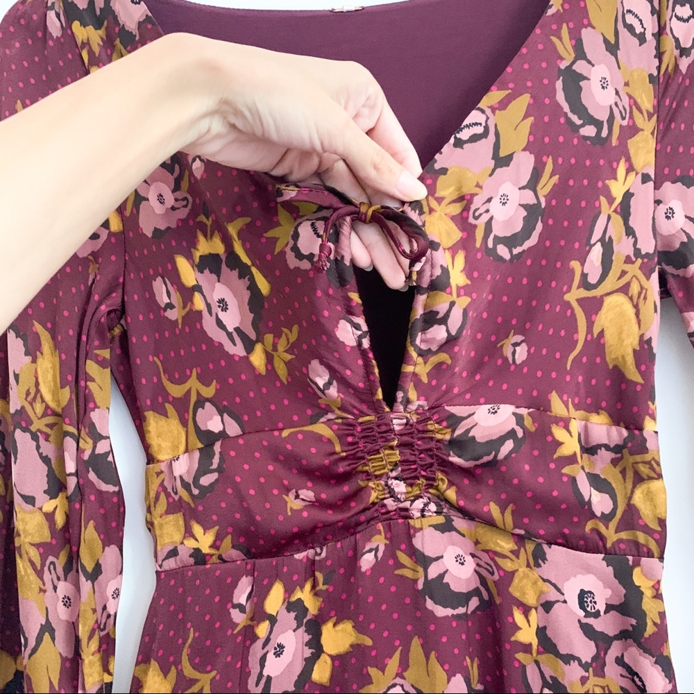 NWT Free People Morning Light Printed Mini Dress Sz 0 - Picture 7 of 13